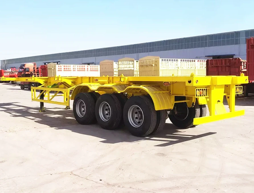 Skeleton Semi Trailer với cổ ngỗng