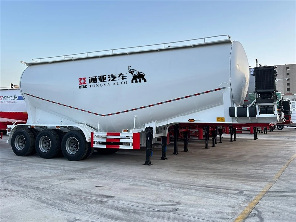 Xe moóc chở xi măng số lượng lớn 3 trục có hệ thống treo cơ khí