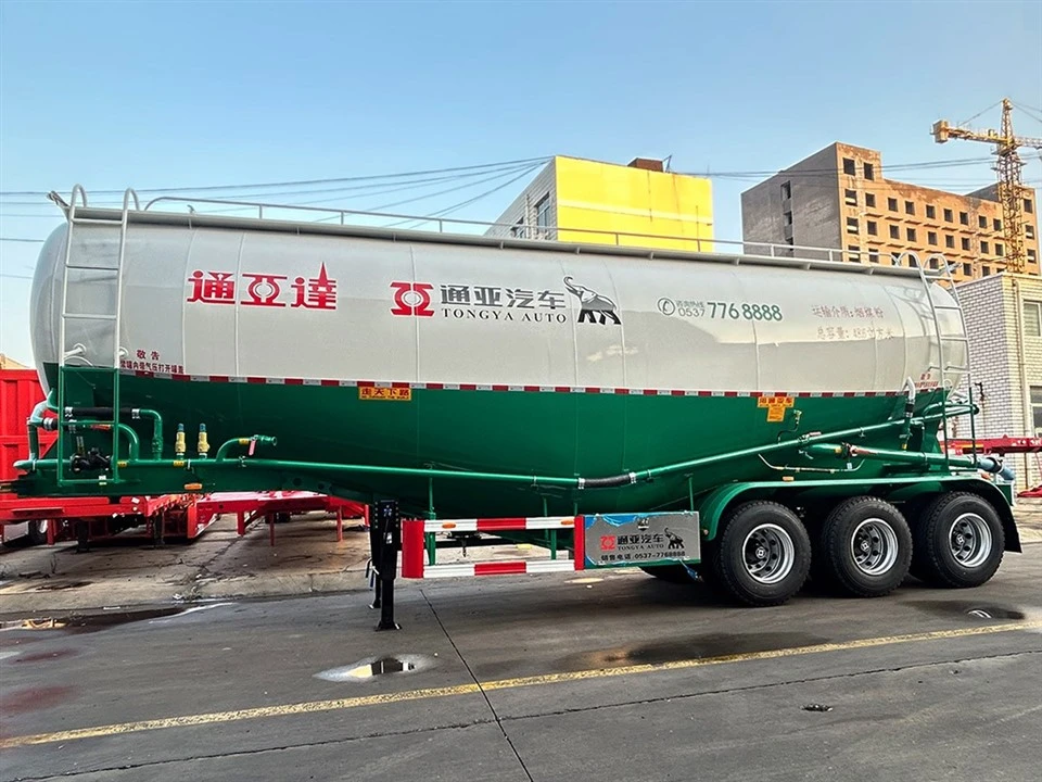 3 Axle 60M3 Trailer Xi măng Xi măng số lượng lớn